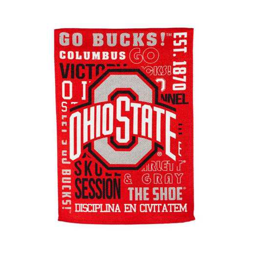 14ES973FR: EG Ohio State Fan Rules Garden Flag